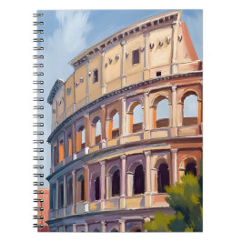 The Colosseum Rome Watercolor Travel  Notitieboek