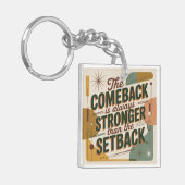 The Comeback Is Always Stronger Than The Setback Sleutelhanger (Voorkant Links)