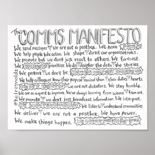 The Comms Manifesto Poster (Voorkant)