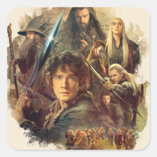 The Company and Elves of Mirkwood Vierkante Sticker