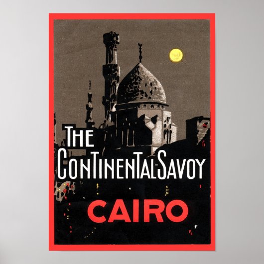 The Continential Savoy, Cairo Travel Poster (Devant)