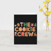 The Cookie Crew Christmas Baking Cookie Lover Kids Kaart (Gele Bloem)