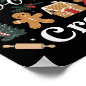 The Cookie Crew Christmas Baking Cookie Lover Kids Poster (Hoek)