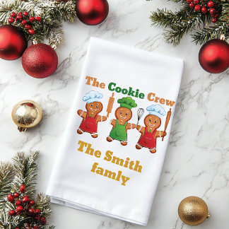 The cookie crew gingerbread handdoek