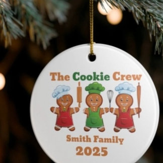 The cookie crew gingerbread keramisch ornament