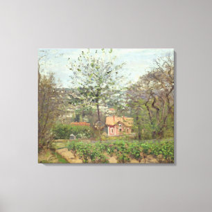 The Cottage of the Pink House Canvas Afdruk