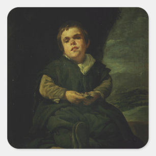 The Court Dwarf, Don Franciso Lezcano Vierkante Sticker