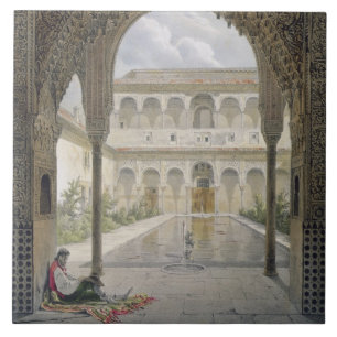 The Court of the Alberca in the Alhambra, Granada, Tegeltje