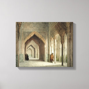 The Court Room of the Alhambra, Granada, 1853 (aan Canvas Afdruk
