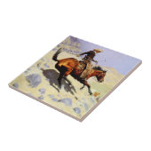 The Cowboy van Remington,  cavalerie Tegeltje (Zijkant)