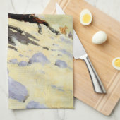 The Cowboy van Remington,  cavalerie Theedoek (Quarter Fold)