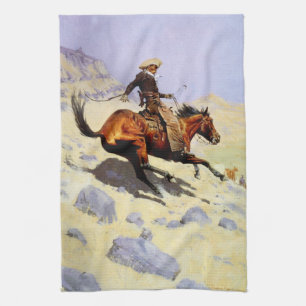 The Cowboy van Remington, Vintage Cavalry Military Theedoek