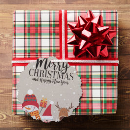 The Cozy Critters gepersonaliseerd vakantie Label Ornament Kaart