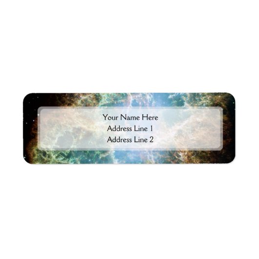 The Crab Nebula (Hubble Telescope) Etiket (Voorkant)