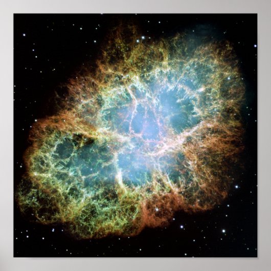 The Crab Nebula (Hubble Telescope) Poster (Voorkant)