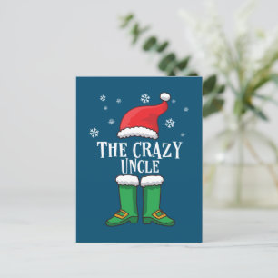 The Crazy oom - Matching Family Kerstmis Elf Briefkaart