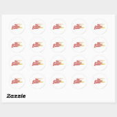 The Crimson Comet Logo Ronde Sticker (Vel)