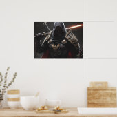 The Crimson Oathbreaker| Fantasy Warrior Poster (Keuken)