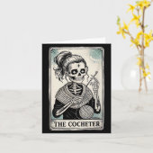 The Crocheter Tarot Card Funny Yarn Design Kaart (Gele Bloem)