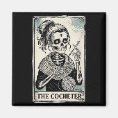 The Crocheter Tarot Card Funny Yarn Design Magneet (Voorkant)