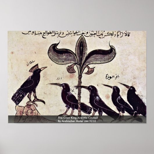 The Crow King and zijne Council by Arabischer Male Poster (Voorkant)