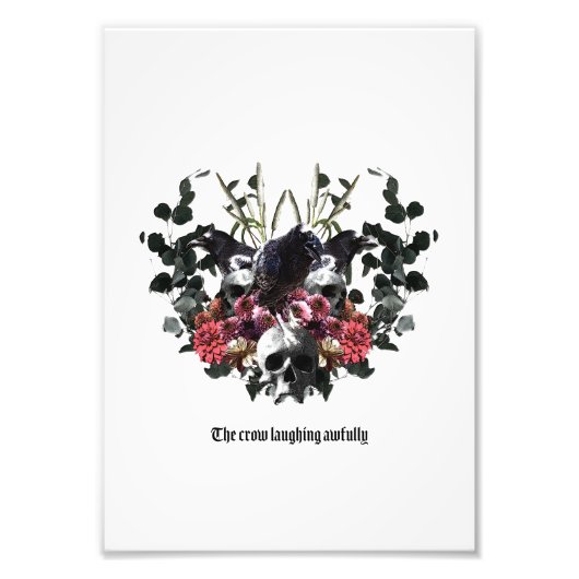 The Crow Laughing Awfully Foto Afdruk (Voorkant)