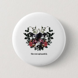 The Crow Laughing Awfully Ronde Button 5,7 Cm