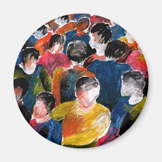 The Crowd - koelkastmagneet. Magneet (Voorkant)