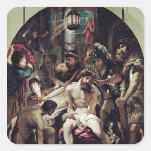 The Crowning with Thorns, 1602 Vierkante Sticker