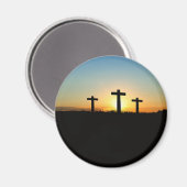 The Crucifixion Crosses at Sunset Magneet (Voorkant / Achterkant)