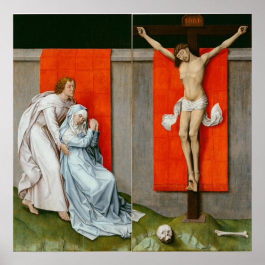 The Crucifixion Diptych by Van der Weyden - Poster (Devant)