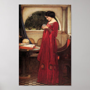 The Crystal Ball [John William Waterhouse] Poster