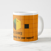 The [[CUBE]] Specialty Jumbo Sized Coffee Mug Extra Grote Beker (Voorkant rechts)