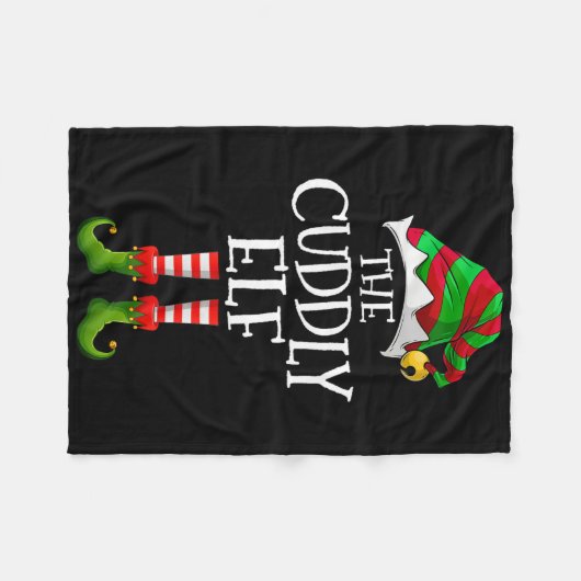 The Cuddly Elf Matching Family Cuddly Christmas El Fleece Deken (Voorkant (Horizontaal))