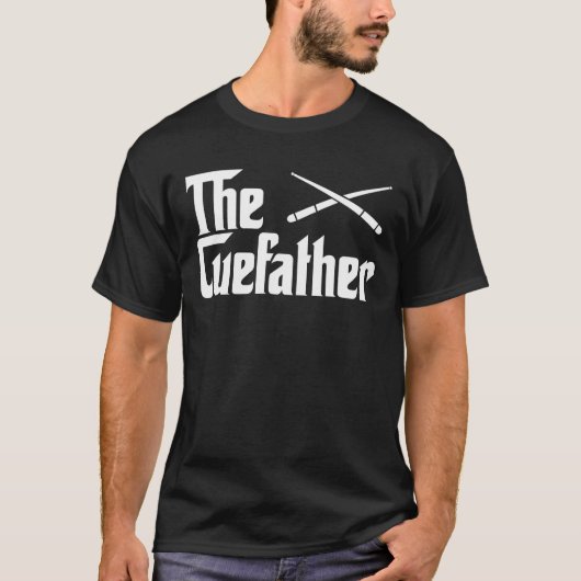 The Cue Father Funny Pool Billiards Player T-Shirt (Voorkant)