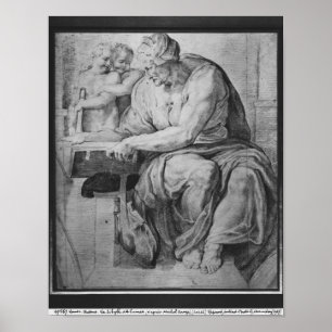 The Cumaean Sibyl, na Michangelo Buonarroti Poster