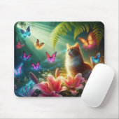 The Curious Cat & Her Butterflies Muismat (Met muis)