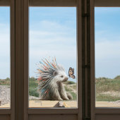 "The Curious Prickler" Porcupine Transparant Decal
