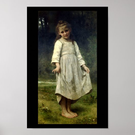 The Curtsey 1898 William Bouguereau Poster (Voorkant)