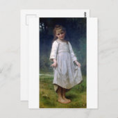 The Curtsey, Bouguereau Briefkaart (Voorkant / Achterkant)