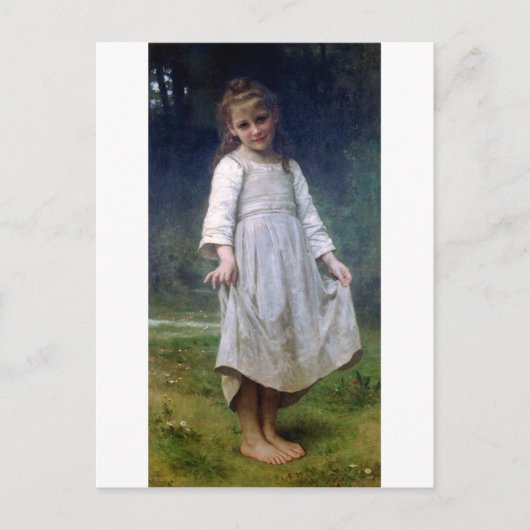 The Curtsey, Bouguereau Briefkaart (Voorkant)