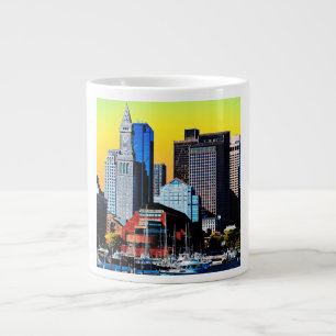 The Custom House Boston USA Poster Kaart Extra Grote Beker