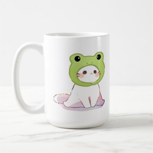 The cute frog cat koffiemok (Links)