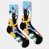 The Cutest Black Cat Socks - Black Cat Gift Sokken (Rechts)