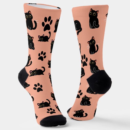 The Cutest Black Cat Socks Gift for Cat Lovers Sokken (Gebogen)