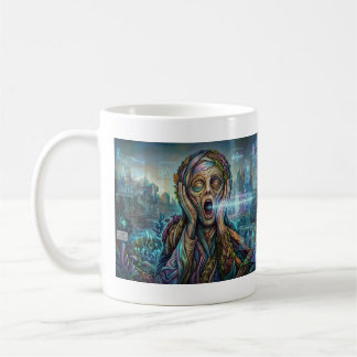 "The Cybernetic Scream" - Biomechanical Art Mug Koffiemok