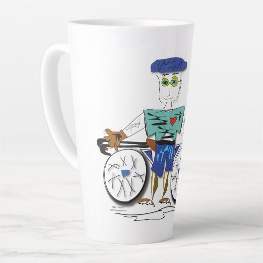 The Cyclist' - Life's Next Big Adventure Latte Mok (Linkerhoek)