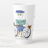 The Cyclist' - Life's Next Big Adventure Latte Mok (Voorkant)