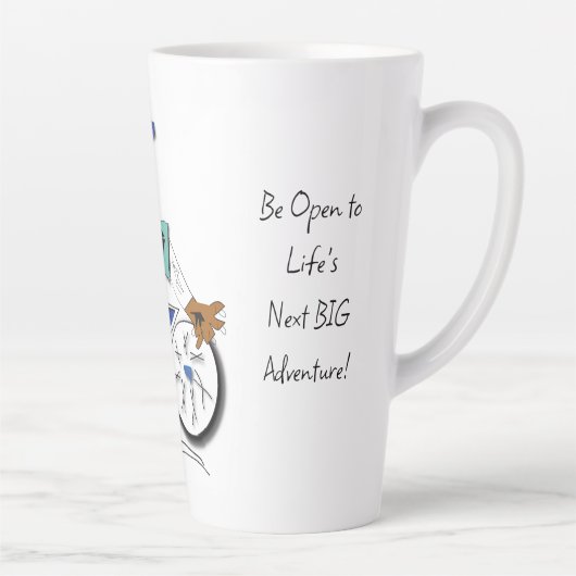 The Cyclist' - Life's Next Big Adventure Latte Mok (Rechts)