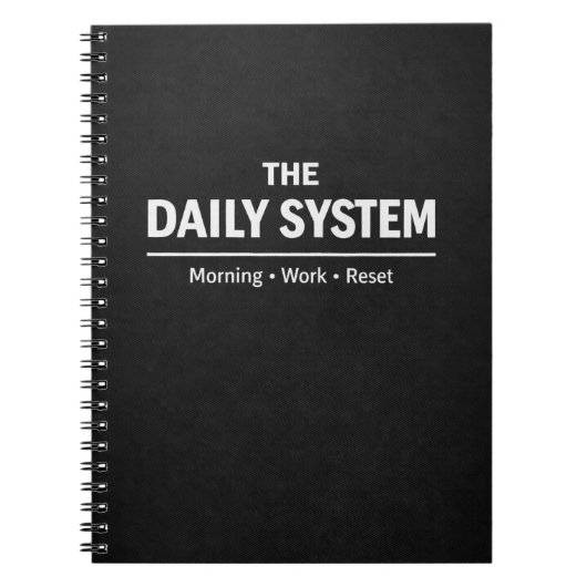 The Daily System Planner Morning Work Reset Notitieboek (Voorkant)